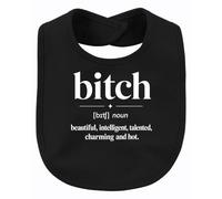 Printera Bitch Definition Beautiful Statement - Bavaglino per bambini, Nero