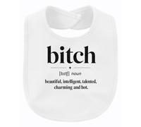 Printera Bitch Definition Beautiful Statement - Bavaglino per bambini | Sarcasmo donne umorismo sicuro di se stessi, dizionario ironico provocante, idea regalo divertente