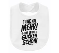 Printera Brink mal mehr Die Leute Statement - Bavaglino per bambini, bianco