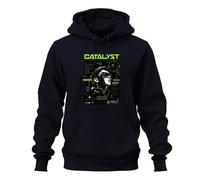 Printera Catalyst Human Error System Japan Y2K Felpa con cappuccio, blu navy, XL
