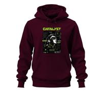 Printera Catalyst Human Error System Japan Y2K Felpa con cappuccio, bordeaux, S
