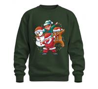 Printera Dabbing - Felpa con Babbo Natale, pupazzo di neve e elfo | Uomino di pan di zenzero, Natale divertente, Babbo Natale, pan di zenzero, danza, gnomo, Natale, brutto Natale
