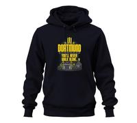 Printera Dortmund You'll Never Walk Statement - Felpa con cappuccio, blu navy, 3XL