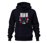 Printera Dream Big Live Bigger - Felpa con cappuccio con farfalla, blu navy, M