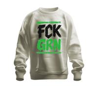 Printera FCK GRN Anti Die Grünen Statement Felpa Pullover, naturale, L