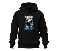 Printera Felpa con cappuccio con scritta "Fuck The Rules David Statue", Nero , L