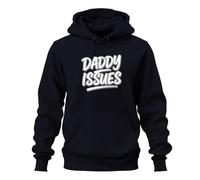 Printera Felpa con cappuccio da donna con scritta "Daddy Issues", blu navy, M