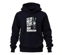 Printera Felpa con cappuccio "Ich Bin Nicht stur nur Statement", blu navy, XL