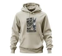 Printera Felpa con cappuccio "Ich Bin Nicht stur nur Statement", naturale, XL