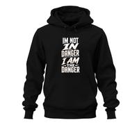 Printera Felpa con cappuccio "IM NOT IN Danger I AM THE STATEMENT", Nero