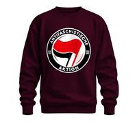 Printera Felpa con scritta "Action Antifascist" | Sarcasmo, solidarietà, anarchismo, punk, rock, coraggio civile, protesta, giustizia, libertà attivismo, bandiera
