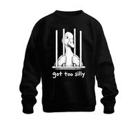 Printera Felpa con scritta in inglese "Got Too Silly Gans Prison" | Sarcasmo Goose Jail Prison Criminal Funny Animal Farm Griglia Criminale Schizzo Disegno Animali Domestici