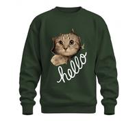 Printera Felpa con volto di gatto e gattino Hello schaut
