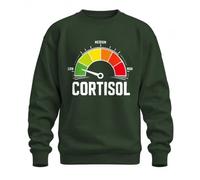 Printera Felpa Cortisol Gauge Stress Level Statement | Sarcasmo Biohacking Fitness Salute Laboratorio Relax Burnout Fisiologia Endocrinologia Medicina Coaching Wellness