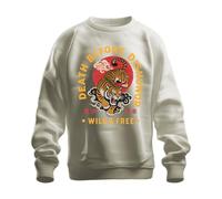 Printera Felpa Death Before Dishonor Wild & Japan Y2K, naturale, S