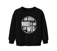 Printera Felpa per bambini con scritta "Am Arsch vorbei", Nero , 128