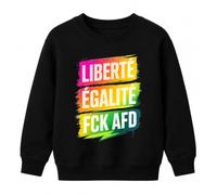 Printera Felpa per bambini Liberté ÉGALITÉ FCK AFD arcobaleno | Sarcasmo, anti-giustizia, resistenza, tolleranza, diversità, diritti umani, politica, attivismo, colorato, coesione, libertà