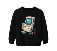 Printera Felpa retrò per bambini con console giapponese Y2K, Nero , 116