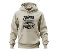 Printera Früher war Alles Besser Ich Statement, felpa con cappuccio, naturale, S