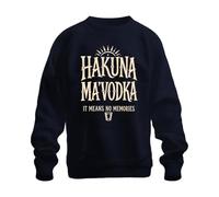 Printera Hakuna - Felpa Ma'Vodka It Means No Statement, blu navy, 3XL