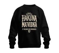Printera Hakuna - Felpa Ma'Vodka It Means No Statement, Nero , M