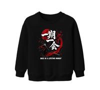 Printera Ichi-go ichi-e Samurai Japan Y2K - Felpa per bambini, Nero , 128
