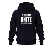 Printera Invertits Unite But from Statement - Felpa con cappuccio | Sarcasmo Social Anxiety Anti Social Introverso, Umorismo, Singolo, Stay, Quarantena, Casa, Nerd, Gamer