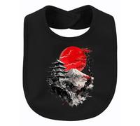 Printera Japan Pagoda Mount Fuji - Bavaglino rosso Y2K, Nero , Taglia unica
