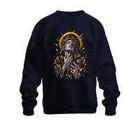 Printera Kintsugi Dea Golden Lacrime Giappone Y2K Felpa Pullover, blu navy, S