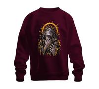 Printera Kintsugi Dea Golden Lacrime Giappone Y2K Felpa Pullover, bordeaux, S