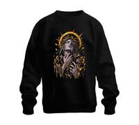 Printera Kintsugi Dea Golden Lacrime Giappone Y2K Felpa Pullover, Nero , S