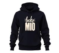 Printera Lecko Mio - Felpa con cappuccio con scritta divertente, blu navy, M