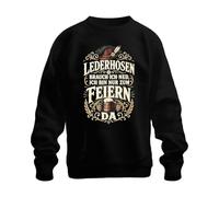 Printera Lederhosen braucht ich ned ich bin nur Felpa Pullover, Nero , L