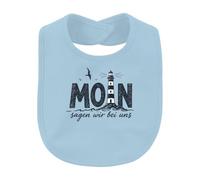 Printera Moin diciamo con noi un bavaglino per bambini | Sarcasmo marittimo, Amburgo, Brema, Mar Baltico, Nord, vacanze, spiaggia, vela, marinaio, capitano, falò