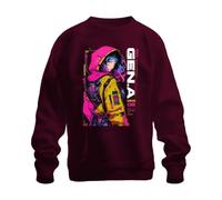 Printera Next Generation Cybernetic Japan Y2K Felpa Pullover, bordeaux, 3XL