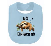 Printera Nö Einfach Nö - Bavaglino con motivo bradipo, Azzurro, Taglia