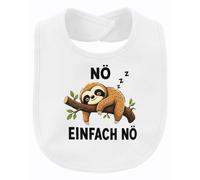 Printera Nö Einfach Nö - Bavaglino con motivo bradipo, bianco, Taglia unica