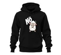 Printera Nö Schaf Sauer Grumpy Statement - Felpa con cappuccio, Nero , 3XL
