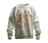 Printera Non c'è spazio per NZS Wildflowers Statement Felpa Pullover, naturale, XXL
