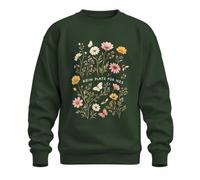 Printera Non c'è spazio per NZS Wildflowers Statement Felpa Pullover | Sarcasmo, antiasmo, tolleranza contro la destra, diversità, politica, insetti, prato estivo, pastello, idea regalo colorata