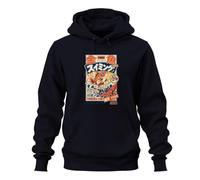 Printera Powered Fish Discovering New Delights - Felpa con cappuccio, blu navy, 3XL