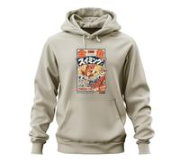 Printera Powered Fish Discovering New Delights - Felpa con cappuccio, naturale, 3XL