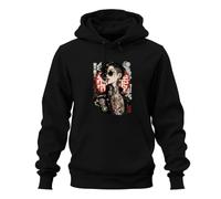 Printera Rise Rebel Anti System Japan Y2K - Felpa con cappuccio, Nero , M
