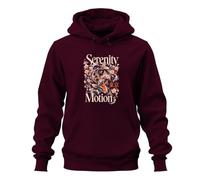 Printera Serenity Motion Koi Carp Japan Y2K - Felpa con cappuccio, bordeaux, XXL