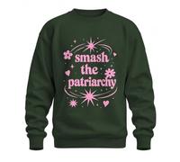 Printera Smash - Felpa con scritta "The Patriarchy" | Sarcasmo parità empowerment diritti delle donne attivismo groovy hippie Y2K stelle fiori cuore anni '70 idea regalo