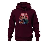 Printera Steve Harrington Stranger Serienfan Regalo Babysitter Hawkins Unisex Felpa con cappuccio, bordeaux, XL