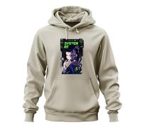 Printera System RE Error 404 Cyborg Japan Y2K - Felpa con cappuccio, naturale, XL