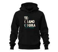Printera Te Amo Tequila - Felpa con cappuccio divertente, Nero , M