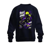 Printera The Game Play Different Gamer Japan Y2K Felpa Pullover, blu navy, XL