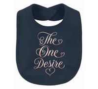 Printera The One Desire - Bavaglino con testo della canzone in oro rosa | Boyband Nostalgia Millennium Cult San Valentino Elegante Scritta Glitter Fan della Musica Millennial Retro Idea Regalo